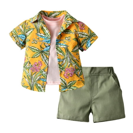 LYMAYTER Baby Boys Printed Outfits 3PCS Toddler Beach Flower Shirt Jacket+solid Color T-Shirts Shorts Set for 9 Months-5 Years
LYMAYTER Baby Boys Printed Outfits 3PCS Toddler Beach Flower Shirt Jacket+solid Color T-Shirts Shorts Set for 9 Months-5 Years