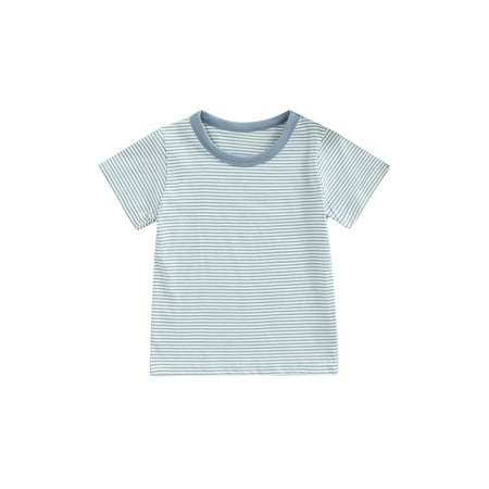 Kids T-Shirt Striped Round Neck Short Sleeve Casual Tops Pullover Summer Outfit for Girls Boys 1-6 Years
Kids T-Shirt Striped Round Neck Short Sleeve Casual Tops Pullover Summer Outfit for Girls Boys 1-6 Years
