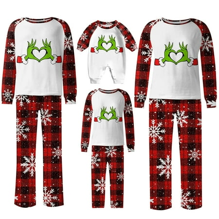 Clearance Before Christmas!Gotyou Family Grinch Pajamas Christmas Prints Family Matching Long Sleeve Tops+Pants Set Family Matching Sets
Clearance Before Christmas!Gotyou Family Grinch Pajamas Christmas Prints Family Matching Long Sleeve Tops+Pants Set Family Matching Sets