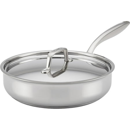Clad Stainless Steel Saute Pan / Frying Pan / Fry Pan with Lid - 3.5 Quart Silver
Clad Stainless Steel Saute Pan / Frying Pan / Fry Pan with Lid - 3.5 Quart Silver