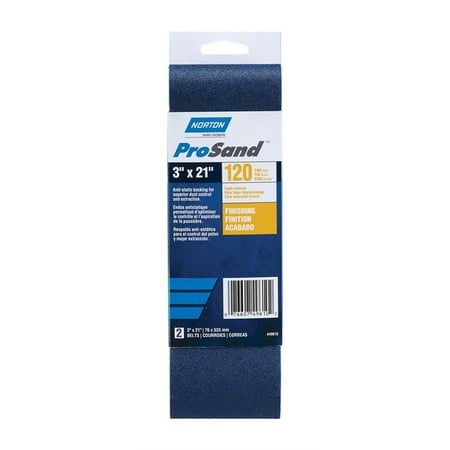 Norton 49610 3X High Performance Power Sanding Belt 21 in x 3 in 120 Grit