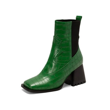 Daeful Women Anti Slip Pull On Chelsea Boot Formal Fashion Ankle Booties Walking Comfort Animal Print High Heels Green 5
Daeful Women Anti Slip Pull On Chelsea Boot Formal Fashion Ankle Booties Walking Comfort Animal Print High Heels Green 5