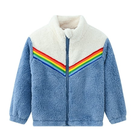 BIZIZA Kids Jacket Long Sleeve Tops Zip Up Thicken Fleece Color Block High Neck 2-7Y Chlid Baby Blue 110
BIZIZA Kids Jacket Long Sleeve Tops Zip Up Thicken Fleece Color Block High Neck 2-7Y Chlid Baby Blue 110
