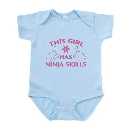 CafePress - This Girl Has Ninja Skills Infant Bodysuit - Baby Light Bodysuit