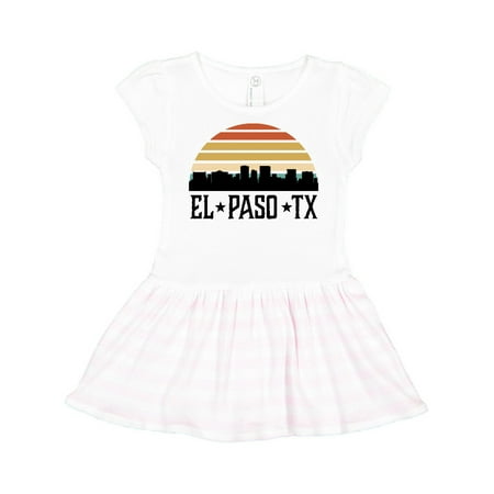 Inktastic El Paso Texas Skyline Retro Gift Toddler Girl Dress