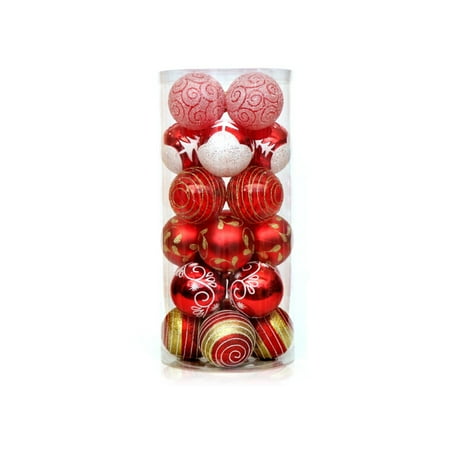 Linyer Pack of 24 Christmas Balls Themed Festival Holiday Atmospheres Decoration Reusable Outdoor Garden Yard Wall Room Pendant Red
Linyer Pack of 24 Christmas Balls Themed Festival Holiday Atmospheres Decoration Reusable Outdoor Garden Yard Wall Room Pendant Red