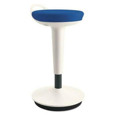 Alera Balance Perch Stool, Blue with White Base