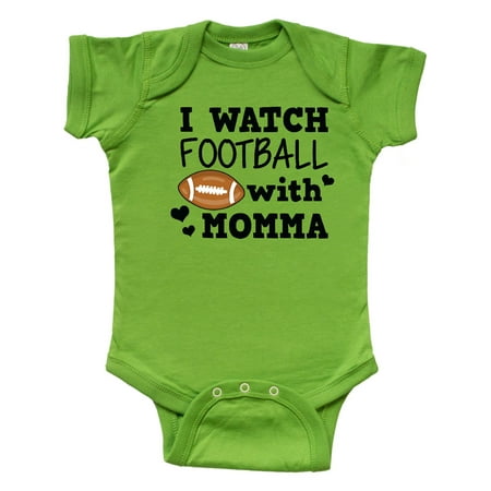 Inktastic I Watch Football with My Momma Gift Baby Boy Bodysuit