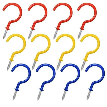 Wideskall 12 Pieces 3 inch Steel Utility Mount Screw In Cup Hooks Hanger Assorted Color PVC Vinyl Coated
Wideskall 12 Pieces 3 inch Steel Utility Mount Screw In Cup Hooks Hanger Assorted Color PVC Vinyl Coated