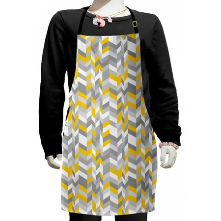 Grey and Yellow Kids Apron Geometric Vintage 60s Home Pattern Inspired Herringbone Zig Zag Lines Boys Girls Apron Bib with Adjustable Ties for Cooking Baking Painting Grey Yellow by Ambesonne
Grey and Yellow Kids Apron Geometric Vintage 60s Home Pattern Inspired Herringbone Zig Zag Lines Boys Girls Apron Bib with Adjustable Ties for Cooking Baking Painting Grey Yellow by Ambesonne
