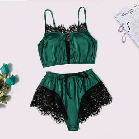 AXXD Woman Clothing Clearance Under $5 Tops Shorts Lace Bowknot Nightdress Camisole Pajamas Underwear Set Linen Shorts for Women Casual Summer Green L
AXXD Woman Clothing Clearance Under $5 Tops Shorts Lace Bowknot Nightdress Camisole Pajamas Underwear Set Linen Shorts for Women Casual Summer Green L