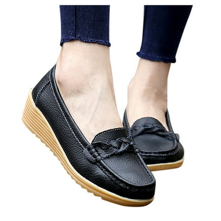 Aayomet Slip on Casual Shoes for Women Wide Casual On Slip Wedge Color Leather Fashion Shoes Solid Floral Heels for Women Black 7
Aayomet Slip on Casual Shoes for Women Wide Casual On Slip Wedge Color Leather Fashion Shoes Solid Floral Heels for Women Black 7