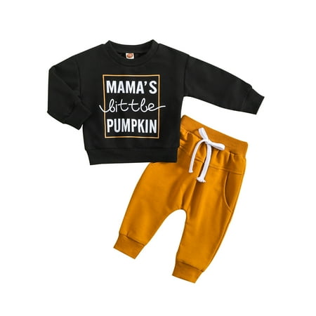 TOWED22 2Pcs Toddler Baby Boy Clothes Print Long Sleeve Pullover Sweatshirt Tops+Jogger Pants Fall Winter Outfits Black 2-3 Y
TOWED22 2Pcs Toddler Baby Boy Clothes Print Long Sleeve Pullover Sweatshirt Tops+Jogger Pants Fall Winter Outfits Black 2-3 Y