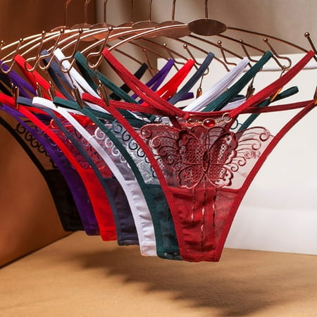 Fusipu Sexy Thong Seamless Extra-thin T-shaped Low Waist Panties for Women