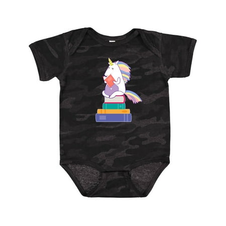 Inktastic Book Lovers Gifts Unicorn Librarian Gift Baby Girl Bodysuit
