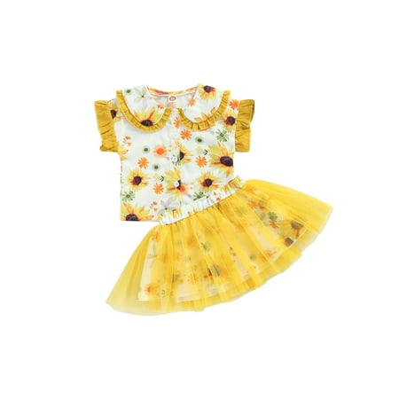 Calsunbaby 2Pcs Little Girls Summer Sweet Style Outfit Floral Print Doll Collar Short Sleeve Tops Mesh Splicing Bubble Skirt Set
Calsunbaby 2Pcs Little Girls Summer Sweet Style Outfit Floral Print Doll Collar Short Sleeve Tops Mesh Splicing Bubble Skirt Set