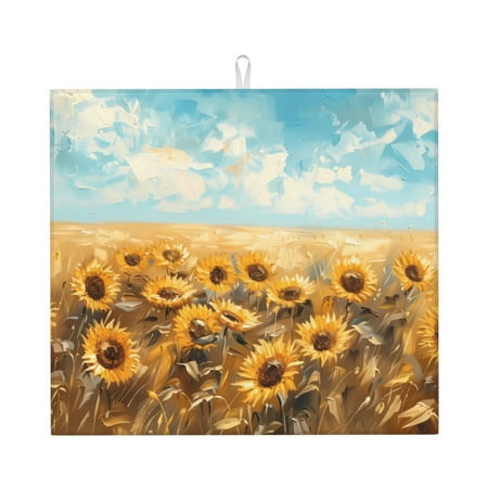 Matuu Sunflower Field Bliss for Dish Drying Mat for Kitchen Counter for Kitchen and Dining Kitchen Counter Accessories 16 x18
Matuu Sunflower Field Bliss for Dish Drying Mat for Kitchen Counter for Kitchen and Dining Kitchen Counter Accessories 16 x18