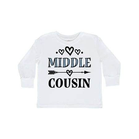 Inktastic Middle Cousin Gift Gift Toddler Toddler Girl Long Sleeve T-Shirt