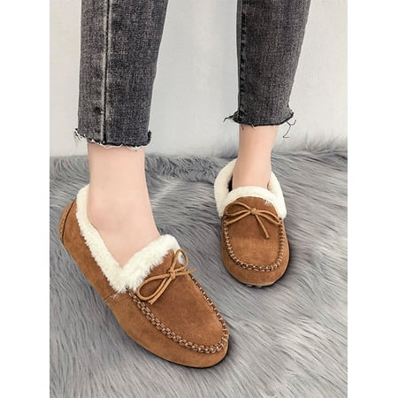 Colisha Ladies Loafers Bow Moccasin Slippers Slip On Winter Warm Shoes Work Casual Flats Plush Lined Brown 8
Colisha Ladies Loafers Bow Moccasin Slippers Slip On Winter Warm Shoes Work Casual Flats Plush Lined Brown 8