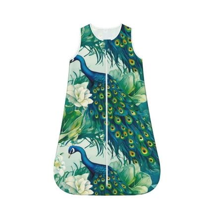 Fotbe Peacock And Flowers Pattern Sleep Sack - Baby Wearable Blanket with Zipper Extra Soft Cotton Sleeveless Sleeping Bag for Infants-Medium
Fotbe Peacock And Flowers Pattern Sleep Sack - Baby Wearable Blanket with Zipper Extra Soft Cotton Sleeveless Sleeping Bag for Infants-Medium