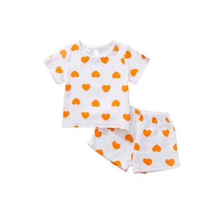 Yinyinxull 2Pcs Toddler Baby Girls Boys Vanlentine s Day Clothes Sets Heart Print Short Sleeves T-Shirt+Shorts Yellow 12-18 Months
Yinyinxull 2Pcs Toddler Baby Girls Boys Vanlentine s Day Clothes Sets Heart Print Short Sleeves T-Shirt+Shorts Yellow 12-18 Months