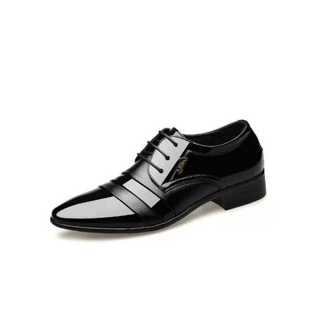 Lacyhop Men Oxfords Lace Up Leather Shoe Business Dress Shoes Office Non Slip Flats Glossy Formal Black Style A 8.5
Lacyhop Men Oxfords Lace Up Leather Shoe Business Dress Shoes Office Non Slip Flats Glossy Formal Black Style A 8.5