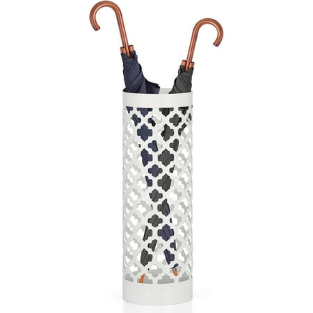 Omsix Metal Umbrella Holder Indoor Round Umbrella Stand Rack Umbrella Storage Holder for Entryway Home Office Decoration with Drip Tray and 2 Hook White
Omsix Metal Umbrella Holder Indoor Round Umbrella Stand Rack Umbrella Storage Holder for Entryway Home Office Decoration with Drip Tray and 2 Hook White