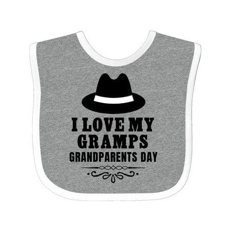 Inktastic Grandparents Day I Love My Gramps Gift Baby Boy or Baby Girl Bib