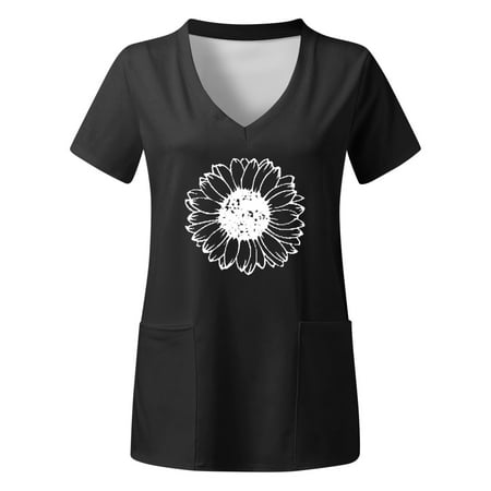 Women Scrubs Top Working Uniform Nurses Clothing Workwear Plus Size Top V-Neck Leisure Short Sleeve Summer Pockets Flower Prints T-Shirt
Women Scrubs Top Working Uniform Nurses Clothing Workwear Plus Size Top V-Neck Leisure Short Sleeve Summer Pockets Flower Prints T-Shirt