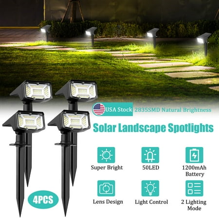 Htwon LED Solar Spotlights Landscape Flood 50LED Light Outdoor Garden Pathway Wall 2-6Pcs
Htwon LED Solar Spotlights Landscape Flood 50LED Light Outdoor Garden Pathway Wall 2-6Pcs