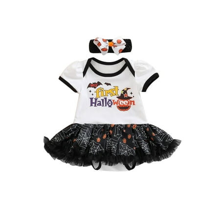 ZIYIXIN Newborn Baby Girls My 1st Halloween Outfits Pumpkin Letter Print Short Sleeve Romper Tutu Skirt Headband Clothes Black 12-18 Months
ZIYIXIN Newborn Baby Girls My 1st Halloween Outfits Pumpkin Letter Print Short Sleeve Romper Tutu Skirt Headband Clothes Black 12-18 Months
