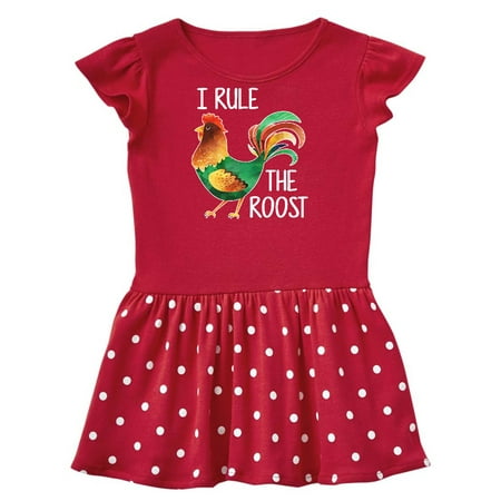 Inktastic Farmer I Rule The Roost Rooster Gift Toddler Girl Dress