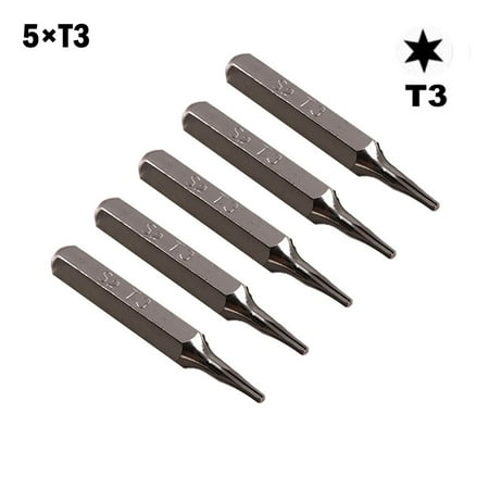 H4×28mm Small Torx Screwdriver Bits T1 T2 T3 T4 T5 T8 T9 T10 4mm Hex Shank