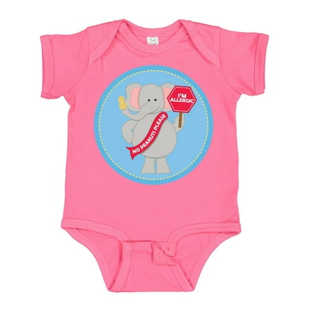 Inktastic Peanut Allergy Elephant Gift Baby Boy or Baby Girl Bodysuit