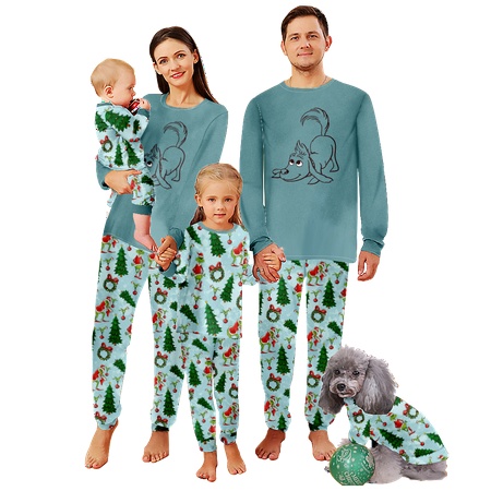FUNIER Matching Family Christmas Pajamas Sets Cartoon Monster Print Sizes for Adult-Kids-Baby-Pet 2 Pieces Top and Pants Bodysuits Pajamas Set
FUNIER Matching Family Christmas Pajamas Sets Cartoon Monster Print Sizes for Adult-Kids-Baby-Pet 2 Pieces Top and Pants Bodysuits Pajamas Set