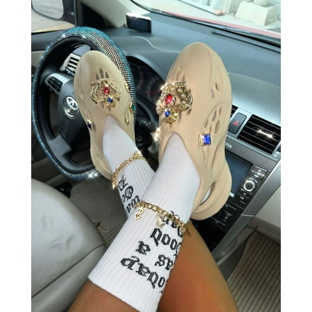 Women s Slip-Resistant Shoes Garden Clogs Nurse Chef Shoes Flat Sandals Crown Crystal decoration
Women s Slip-Resistant Shoes Garden Clogs Nurse Chef Shoes Flat Sandals Crown Crystal decoration