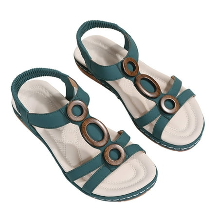 JINMGG Sandals for Women Plus Clearance Summer European and American Lightweight Flat Beach Sandals Women s Lightweight Buckle Outer Wear Sandals and Slippers Green 41
JINMGG Sandals for Women Plus Clearance Summer European and American Lightweight Flat Beach Sandals Women s Lightweight Buckle Outer Wear Sandals and Slippers Green 41