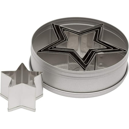 Ateco 7805 Plain Edge Star Cutters 6 Piece Set Stainless
