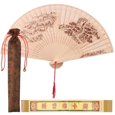 HOMEMAXS 2pcs Folding Fans Wood Sandalwood Fan Chinese Style Classic Folding Fans (Golden Silk the Great Wall Style)
HOMEMAXS 2pcs Folding Fans Wood Sandalwood Fan Chinese Style Classic Folding Fans (Golden Silk the Great Wall Style)