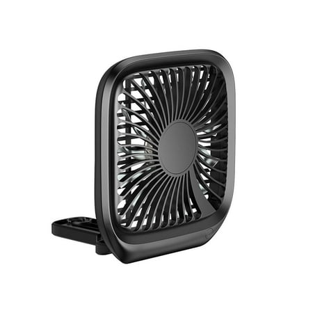 Car Rear Seat Fan Foldable Silent Rechargeable Air Conditioner Electric Back Seat Mini USB Cooler Portable Air Cooling Fan Three-Grade Wind Speed