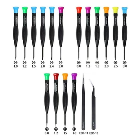 QUSENLON 18 Pcs Magnetic Precision Screwdriver For Watch Eyeglasses Phone Repairing Tools