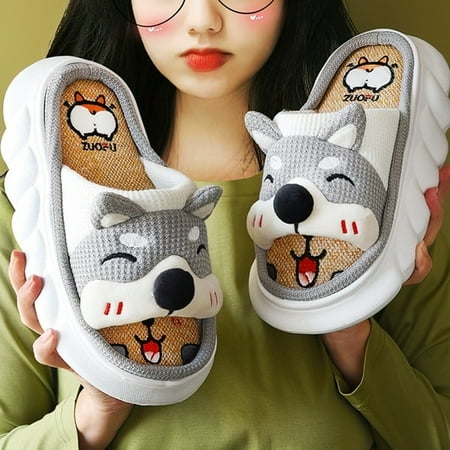 PIKADINGNIS Funny Slippers Men Women Linen Slipper Cartoon Animal Couple Slides Autumn Home Shoes Slides Thick Sole Household Men Sandals
PIKADINGNIS Funny Slippers Men Women Linen Slipper Cartoon Animal Couple Slides Autumn Home Shoes Slides Thick Sole Household Men Sandals
