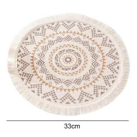 Hazel Tech Round Bohemia Table Placemat Nordic Style Non-slip Embroidery placemat Heat Insulation Furniture Decoration mat Coffee Cup Mats
Hazel Tech Round Bohemia Table Placemat Nordic Style Non-slip Embroidery placemat Heat Insulation Furniture Decoration mat Coffee Cup Mats