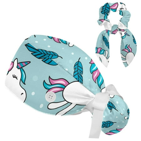 Working Cap with Buttons and Sweatband Scrub Hat Bouffant Caps with Scrunchie Unicorn Tie Back Hats
Working Cap with Buttons and Sweatband Scrub Hat Bouffant Caps with Scrunchie Unicorn Tie Back Hats