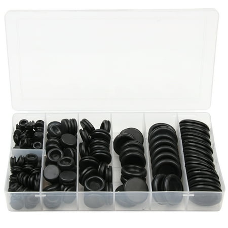 1 Set of 170pcs Rubber Washer Seals Single Side Rubber Guard Coil Rubber Washer Seals Rubber Grommet for Wire Plug and Cable (Black)
1 Set of 170pcs Rubber Washer Seals Single Side Rubber Guard Coil Rubber Washer Seals Rubber Grommet for Wire Plug and Cable (Black)