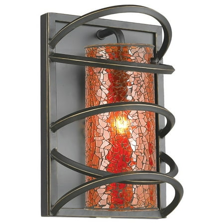 Woodbridge Lighting Loop 1-light Steel & Glass Wall Sconce in Black/Amber 
Woodbridge Lighting Loop 1-light Steel & Glass Wall Sconce in Black/Amber