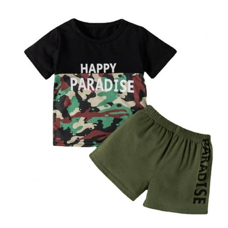 Toddler Baby Little Boys Short Sleeve T-Shirt Camouflage Shorts Set Summer Clothes Outfits 9M-4T
Toddler Baby Little Boys Short Sleeve T-Shirt Camouflage Shorts Set Summer Clothes Outfits 9M-4T