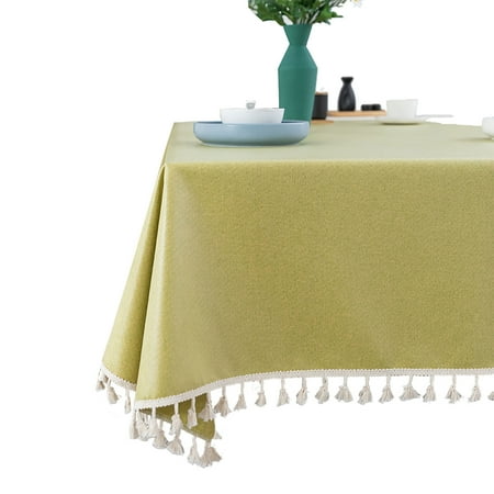 Rectangular Tablecloth Cotton Linen Solid Color Tablecloth With Tassel Waterproof Oil Proof Wrinkle Free Table Cover For Banquet Party Picnic Festival Birthday-Green-90*140cm
Rectangular Tablecloth Cotton Linen Solid Color Tablecloth With Tassel Waterproof Oil Proof Wrinkle Free Table Cover For Banquet Party Picnic Festival Birthday-Green-90*140cm