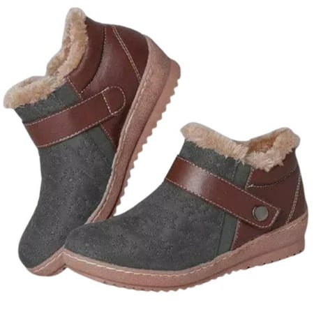 Women s Suede Boots with Plush Lining Flat Warm Ankle Boots Vintage Style Easy to Put on Winter Outdoor Supply 39 Gray
Women s Suede Boots with Plush Lining Flat Warm Ankle Boots Vintage Style Easy to Put on Winter Outdoor Supply 39 Gray