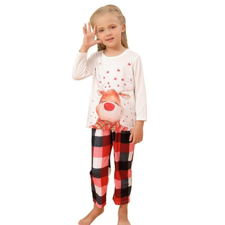 URMAGIC Matching Family Sleepwear Sets Christmas Pajamas with Cute Elk and Plaid Sleeve Tee and Bottom Loungewear
URMAGIC Matching Family Sleepwear Sets Christmas Pajamas with Cute Elk and Plaid Sleeve Tee and Bottom Loungewear